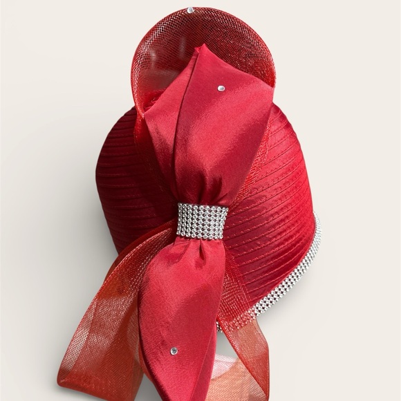 Red Sierra fashion/church hat - Picture 2 of 3